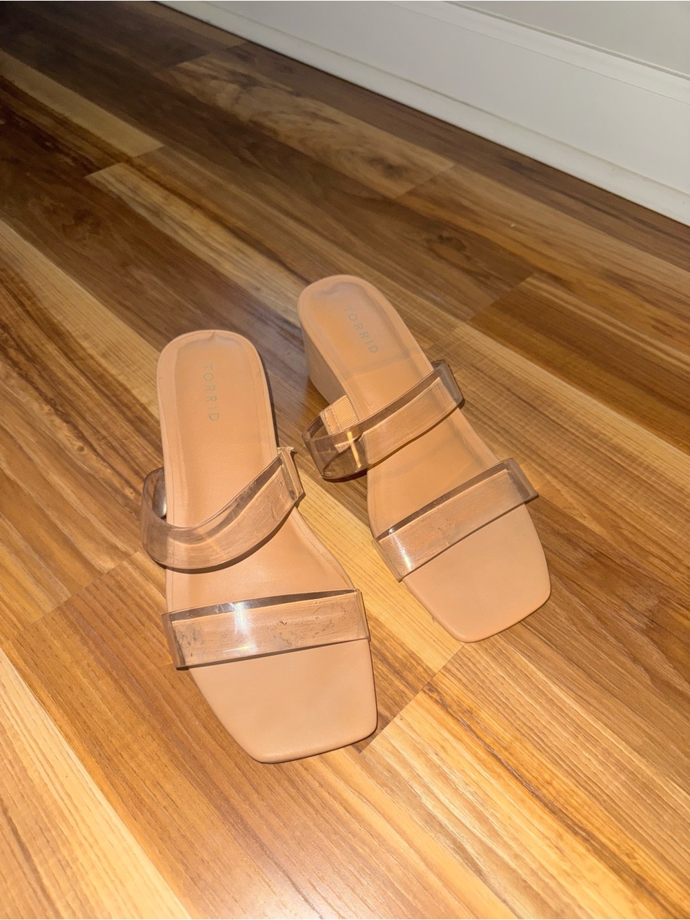 torrid Nude Clear Double-Strap Slide Mules